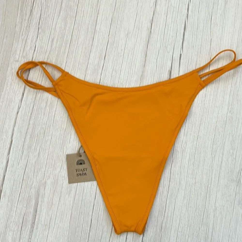 Toast Swim Signature Open Side Bikini Bottom Marigold - Picture 7 of 9